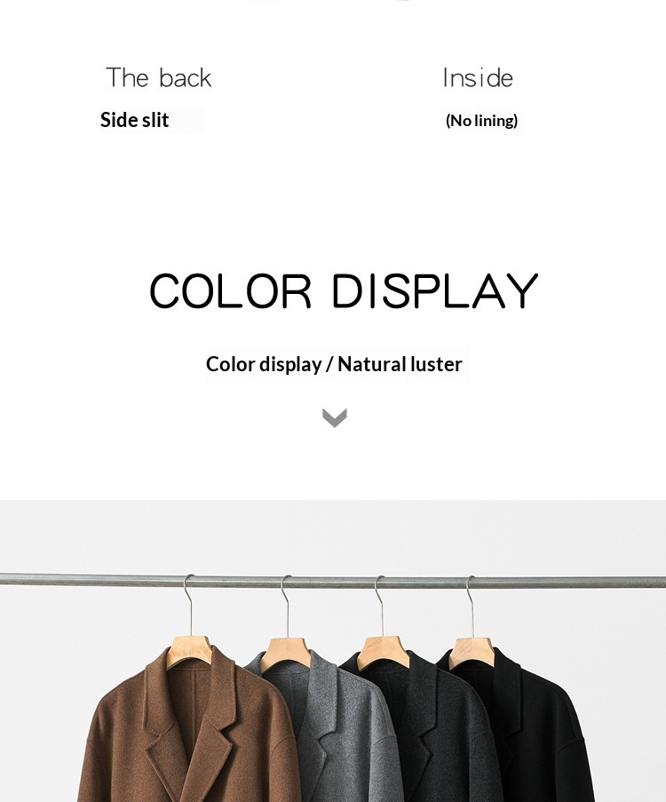 boy Boy Boy Autumn Winter Double-Sided Sheep Wool Men Long Over-the-Knee Double-Breasted Loose Korean Style Woolen Trench Coat_voghion.com