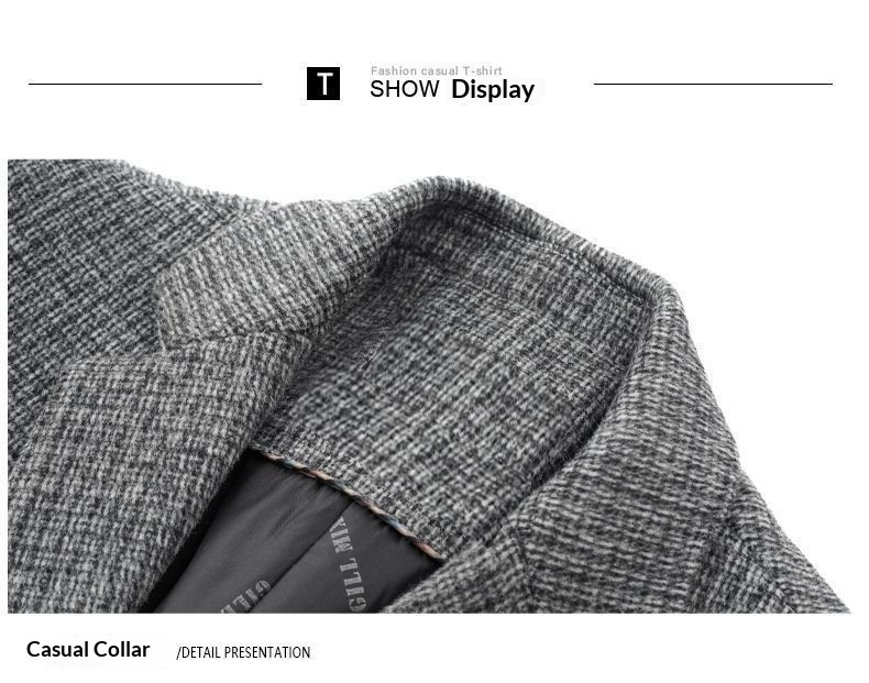 boy Boy Boy Autumn Winter Thickened Wool For Men, Dad's Warm Suit Collar Jacket, Fashionable Trendy Mid-Length Trench Coat_voghion.com