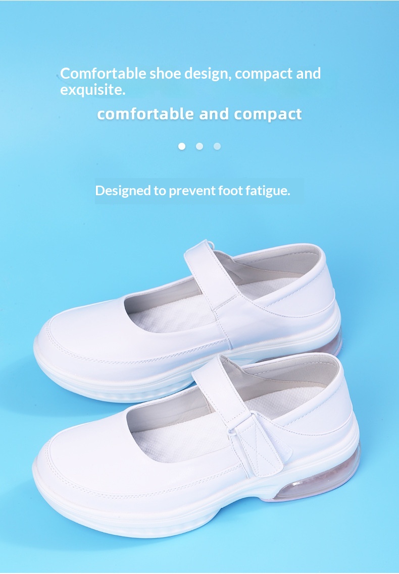 ShoeGlobe Cushion Nurse Shoes für Damen, weiche Sohle, atmungsaktiv, bequem, rutschfest, geruchshemmend, flach, mit Höhenvergrößerung_voghion.com