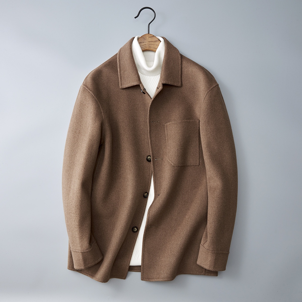 boy Boy Boy Men's Wool European Station 2024 Autumn Winter New Double-Sided Woolen Coat Casual Trendy Brand Jacket For Men_voghion.com