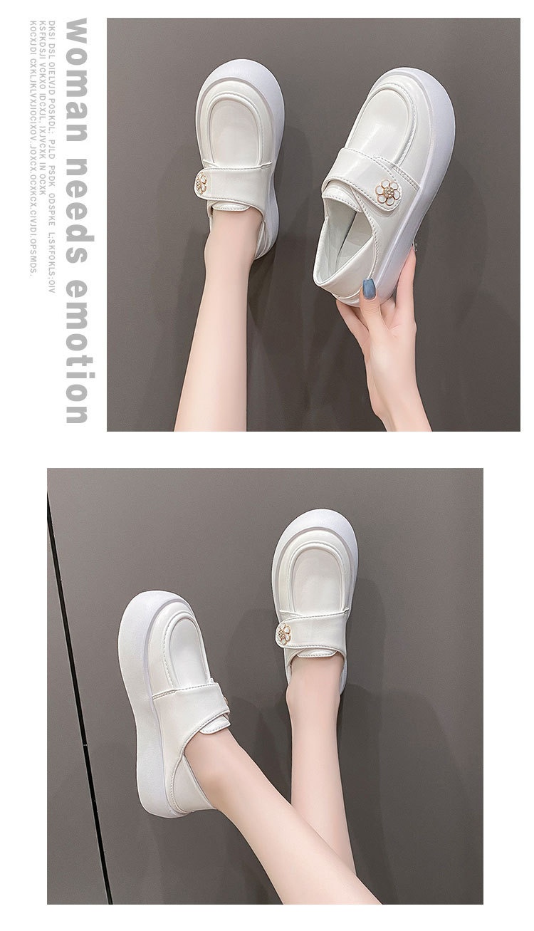 ShoeGlobe Nure da donna, comode e non affaticanti, scarpe da lavoro speciali per ufficio e medicina, bianche, in pelle, primaverili e autunnali_voghion.com