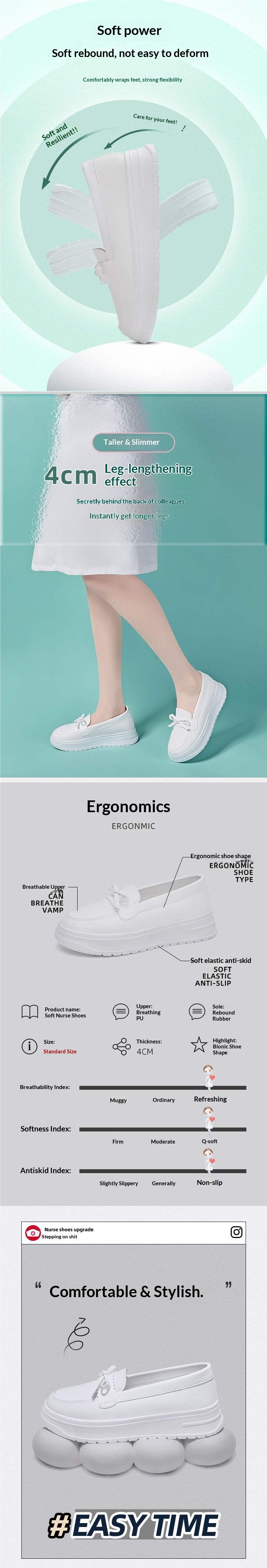 ShoeGlobe Umstandsschuhe für Frühling und Herbst: Weich, atmungsaktiv, bequem, geruchshemmend, rutschfest, dicke Sohle, zum Hineinschlüpfen, für den Krankenhausaufenthalt geeignet_voghion.com