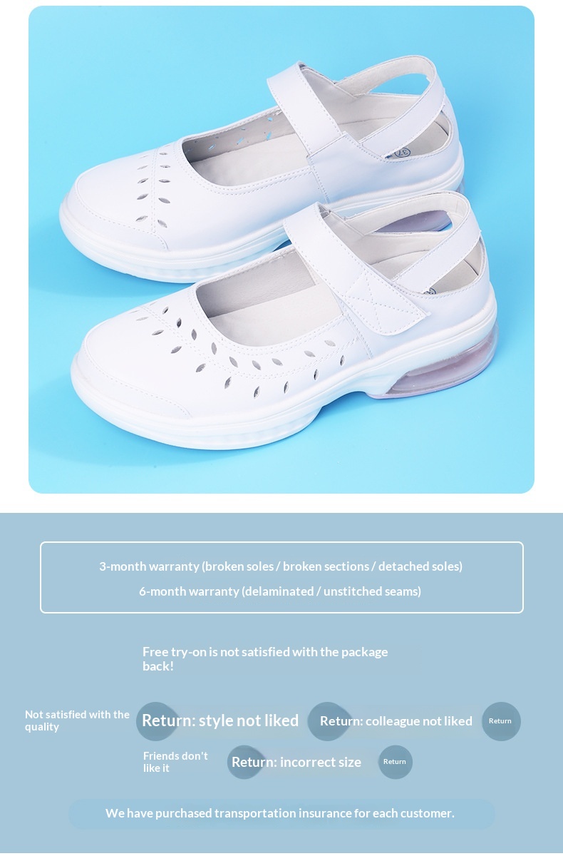 ShoeGlobe Cushion Nurse Shoes für Damen, weiche Sohle, atmungsaktiv, bequem, rutschfest, geruchshemmend, flach, mit Höhenvergrößerung_voghion.com