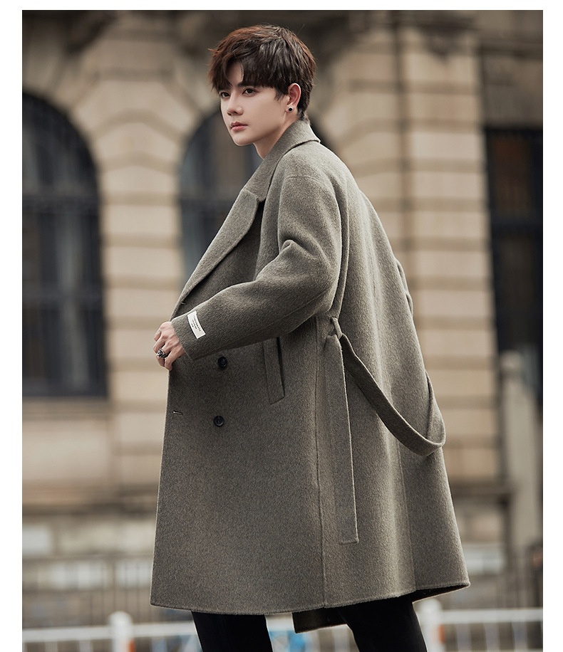 boy Boy Boy 2025 Autumn Winter New Men Mid-Length Over-the-Knee Sheep Wool Woolen Trench Coat Korean Style Trendy_voghion.com