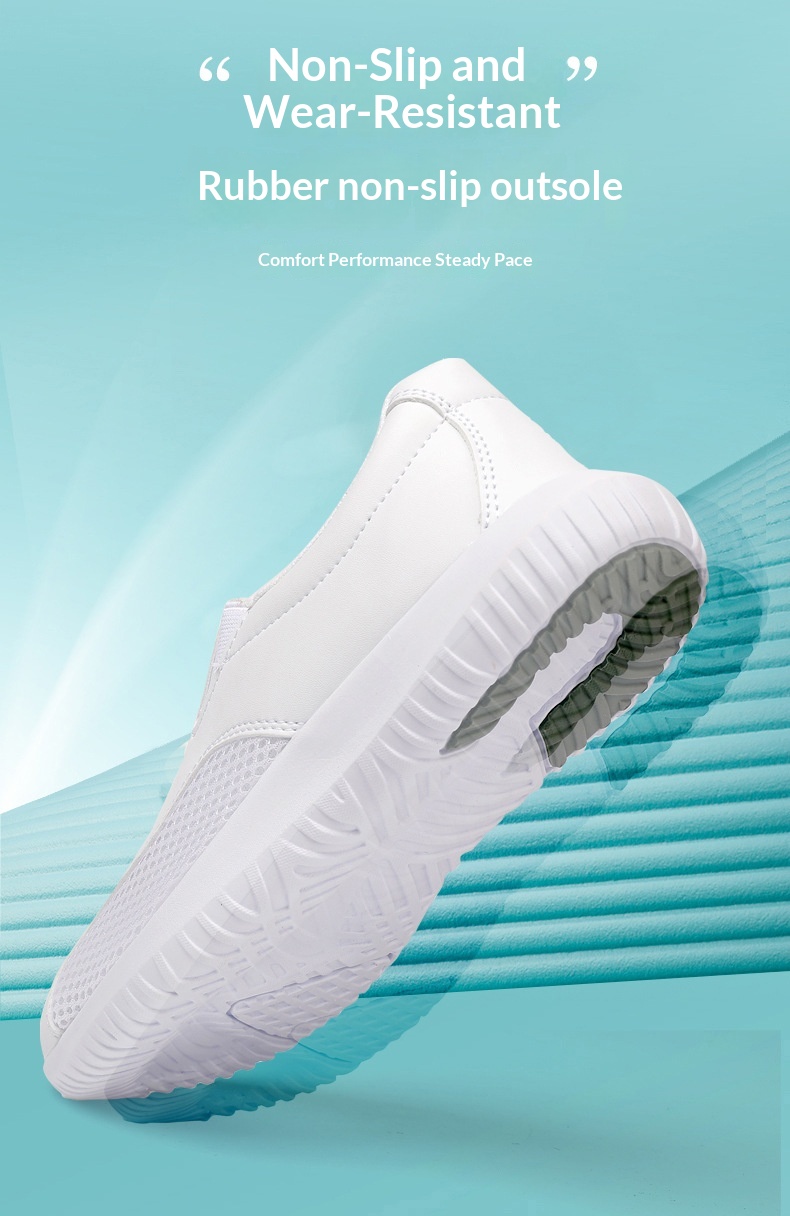 ShoeGlobe Nurse für Damen und Herren, weiche Sohle, bequem, rutschfest, flach, für Frühling, Herbst und Sommer, große Größen, leicht, medizinisch_voghion.com