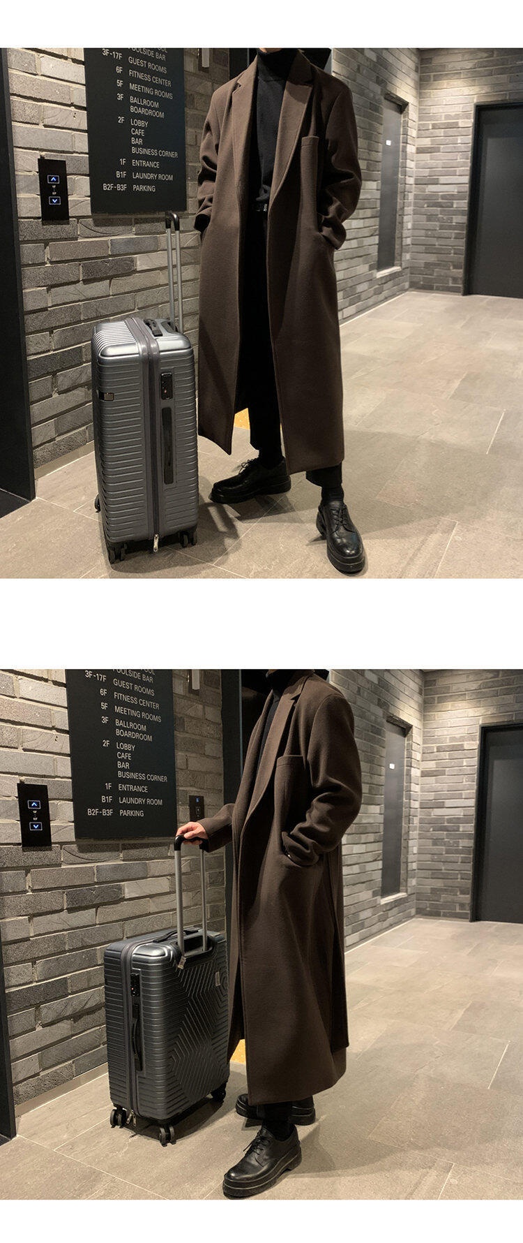 boy Boy Boy Wool Coat For Men, Over-the-Knee, Mid-Leth, Korean Trendy British Style, Winter Thickened Woolen Trench Coat, Extra_voghion.com