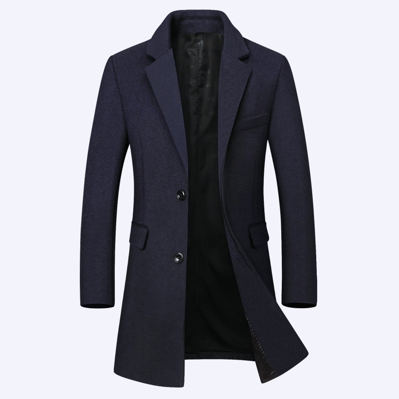 boy Boy Boy Wool Suit Korean Style Slim Fit Autumn Winter Middle-aged Woolen Coat Men's Jacket_voghion.com
