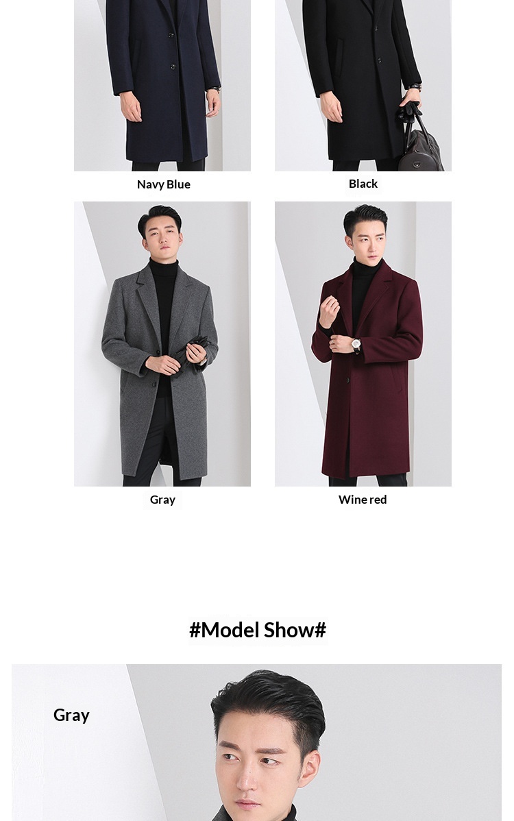 boy Boy Boy Autumn Winter New Men's Slim Fit Youth Korean Style Mid-Length Wool Coat For Men_voghion.com