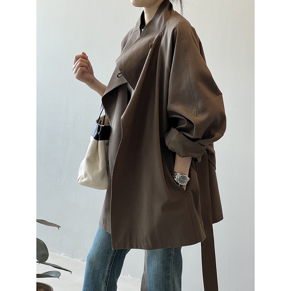 Women's Clothing Women's Clothing Women's Clothing Women's Clothing Yanshuang French Retro Style Mid-Length Trench Coat_voghion.com