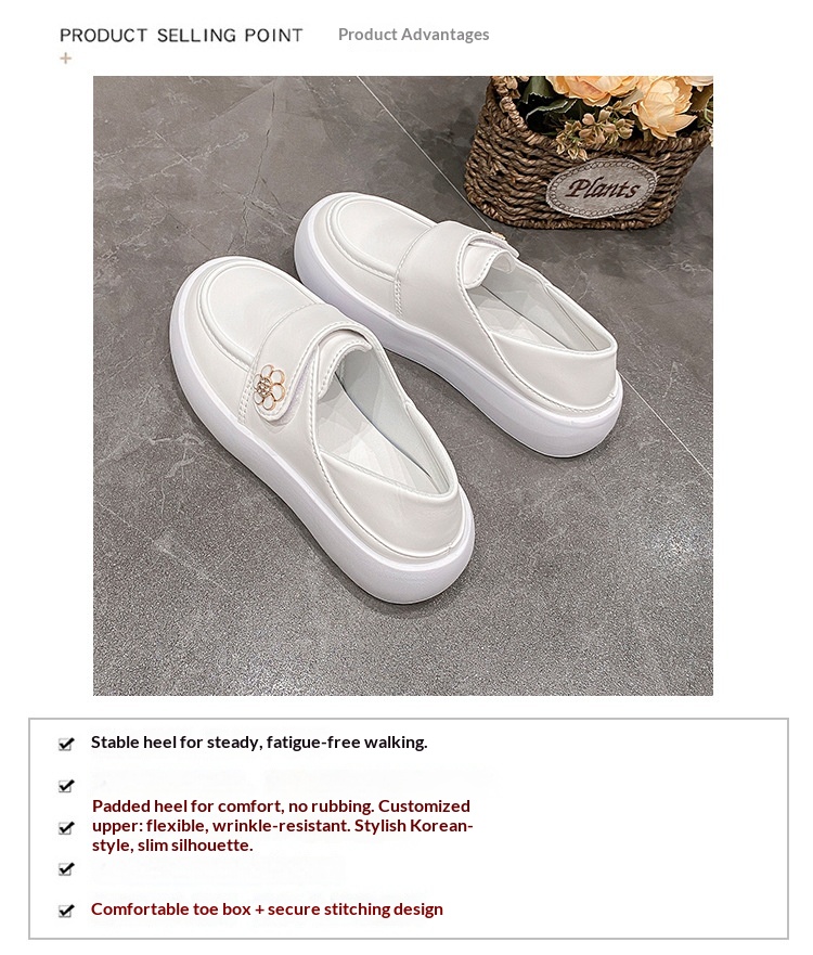 ShoeGlobe Nure da donna, comode e non affaticanti, scarpe da lavoro speciali per ufficio e medicina, bianche, in pelle, primaverili e autunnali_voghion.com