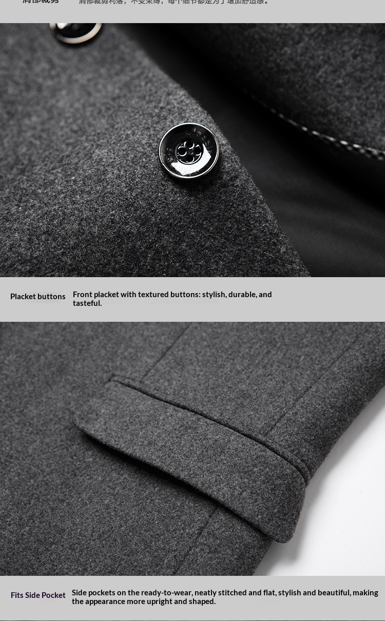 boy Boy Boy 2025 Herbst/Winter Neuer Herren-Wollblazer Business Casual Jacke Einzelanzug Herren_voghion.com