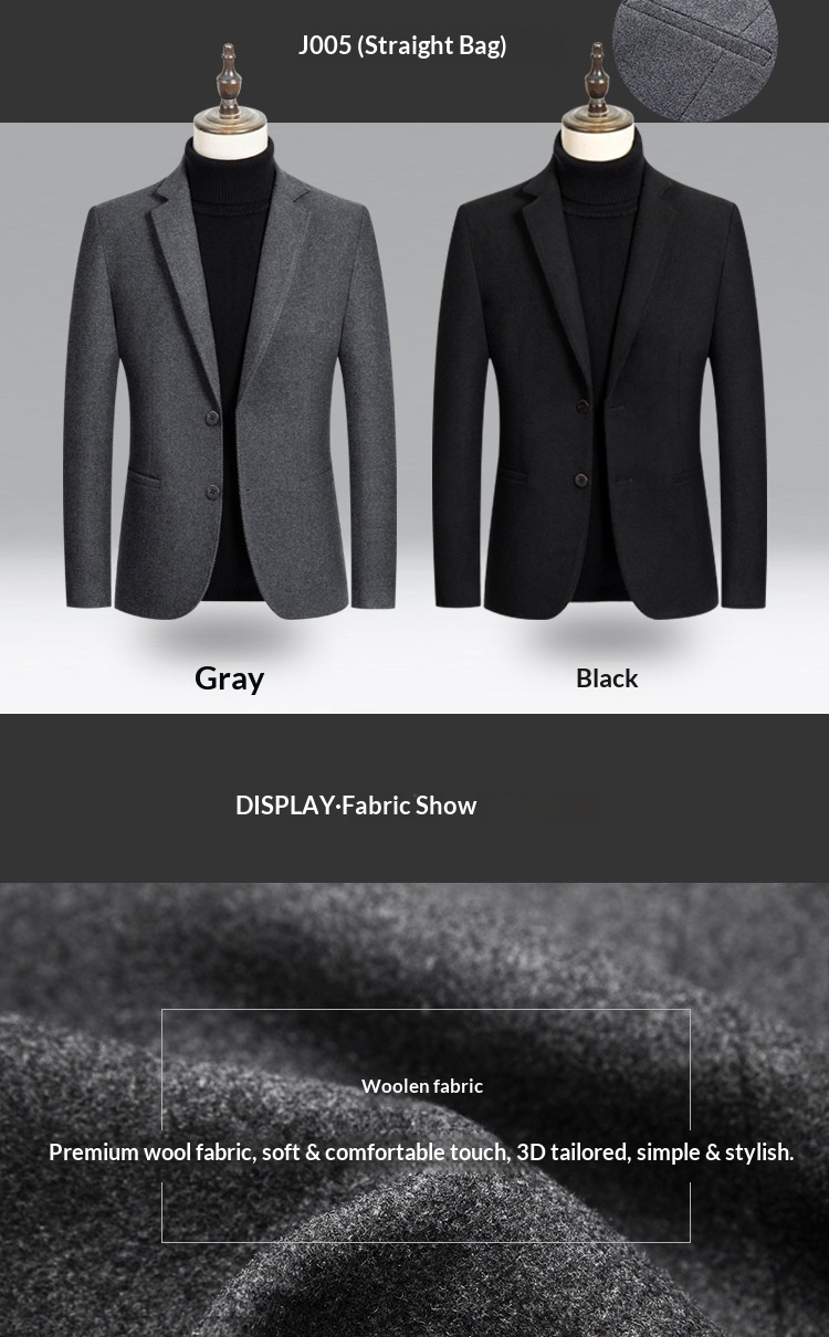 boy Boy Boy 2025 Herbst/Winter Neuer Herren-Wollblazer Business Casual Jacke Einzelanzug Herren_voghion.com