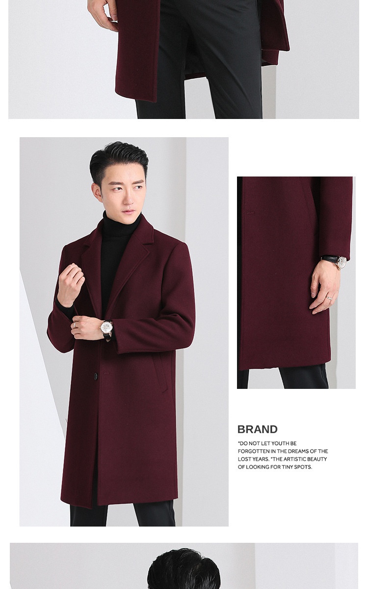 boy Boy Boy Autumn Winter New Men's Slim Fit Youth Korean Style Mid-Length Wool Coat For Men_voghion.com