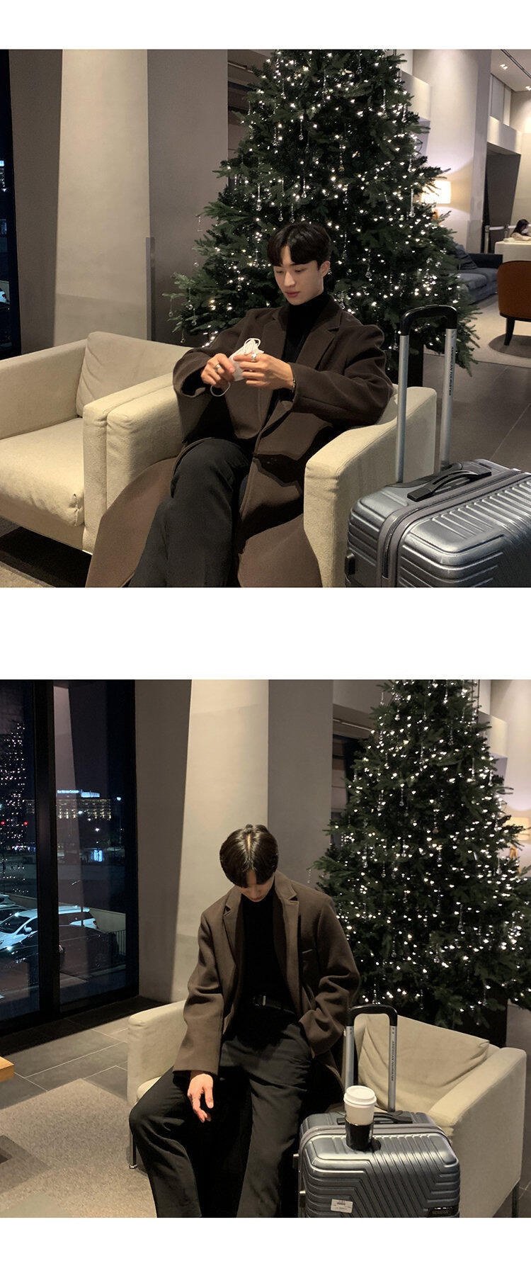 boy Boy Boy Wool Coat For Men, Over-the-Knee, Mid-Leth, Korean Trendy British Style, Winter Thickened Woolen Trench Coat, Extra_voghion.com