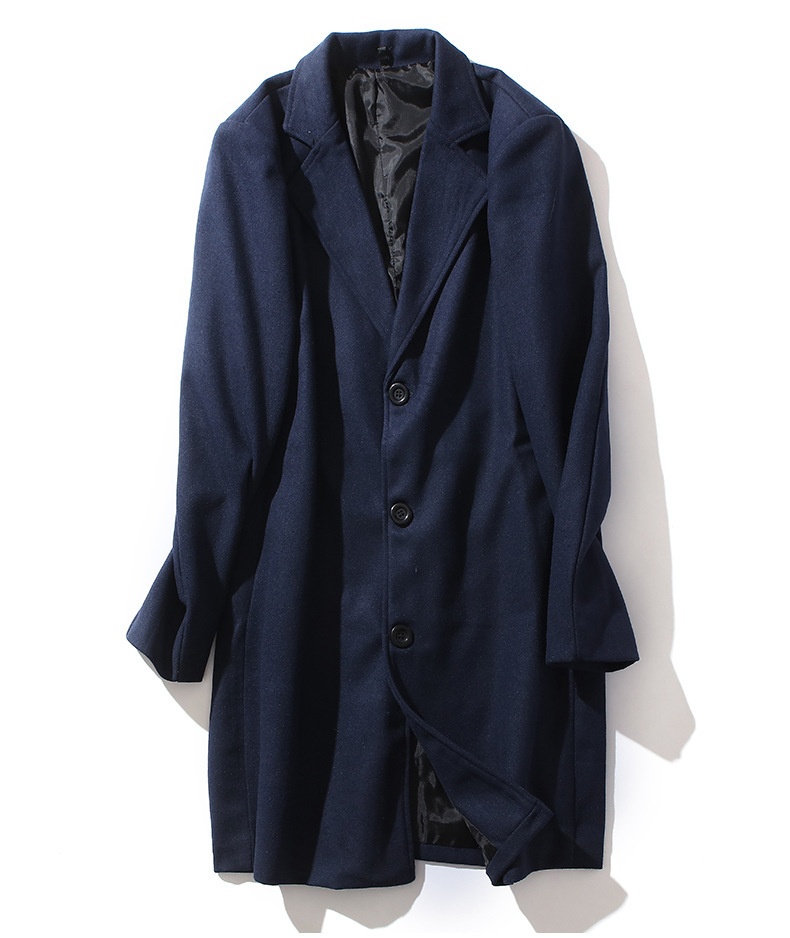 boy Boy Boy 2025 Cross-Border New Men's British Style Mid-Length Wool Autumn Winter Material Jacket Woolen Trench Coat_voghion.com