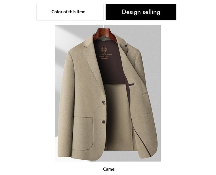 boy Boy Boy High-End 100% Pure Wool Double-Sided Woolen Men's Autumn And Winter New Suit Business Casual Solid Color Jacket_voghion.com