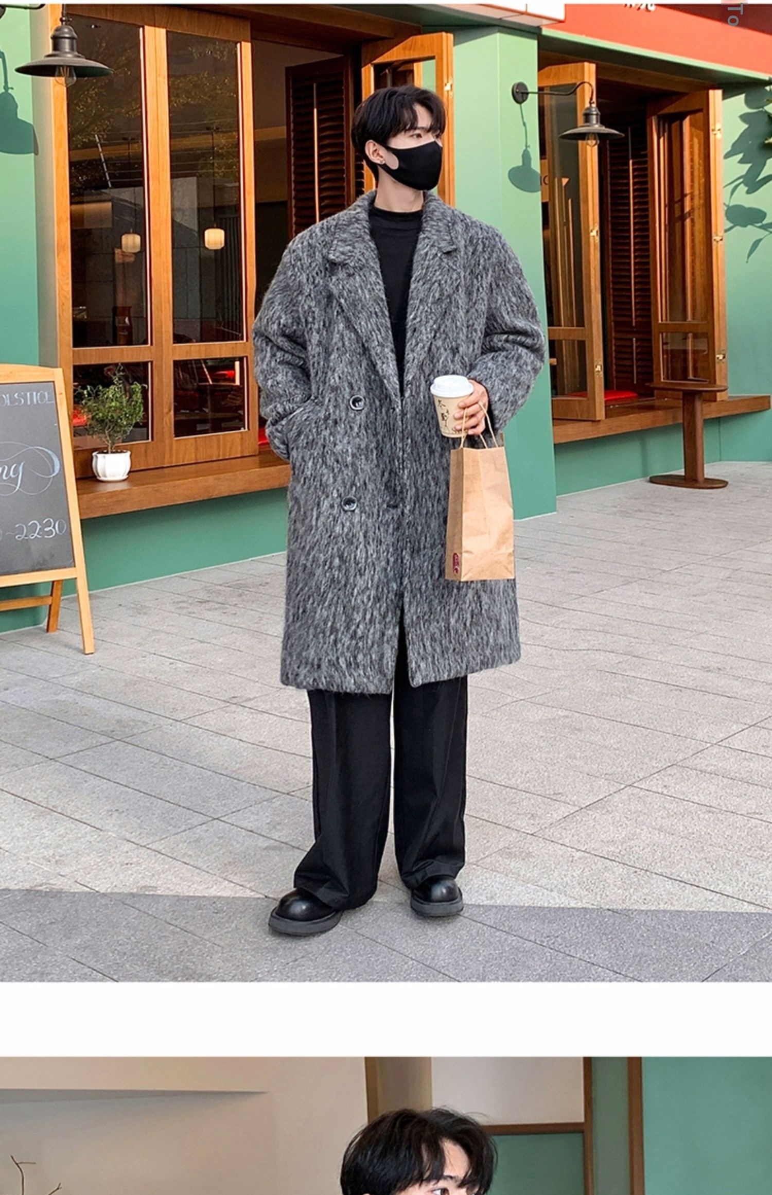boy Boy Boy Cleanfit Mohair Wool For Men, Autumn And Winter Thickened Korean Style High-End Chic Mid-Length Trench Coat_voghion.com