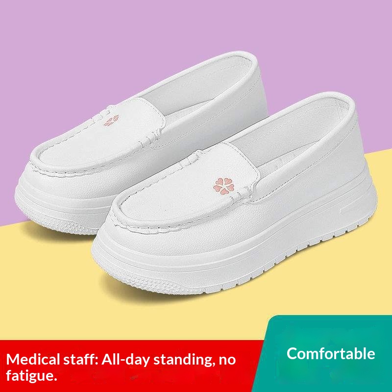 ShoeGlobe ShoeGlobe 2025 Non-Slip Nurse Breathable Wear-Resistant Work Thick Sole Slip-On Height-Increasing Medical Shoes_voghion.com