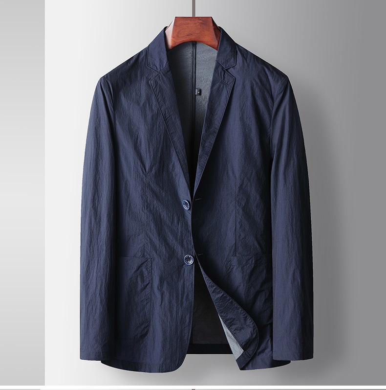 Giacca casual monopetto con protezione solare, tinta unita, leggera, da uomo, modello BOY BOY, primavera estate 2025_voghion.com