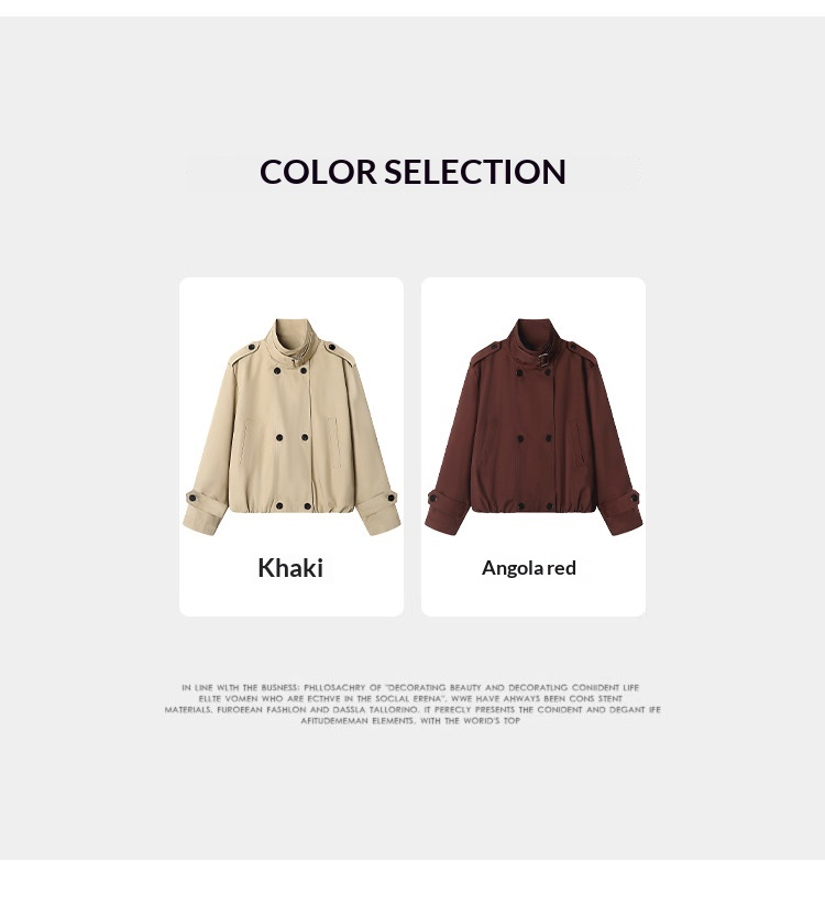 Women's Clothing Women's Clothing Women's Clothing Women's Clothing British Style Petite Short Jacket Trench Coat Casual Elegant Autumn New Korean_voghion.com