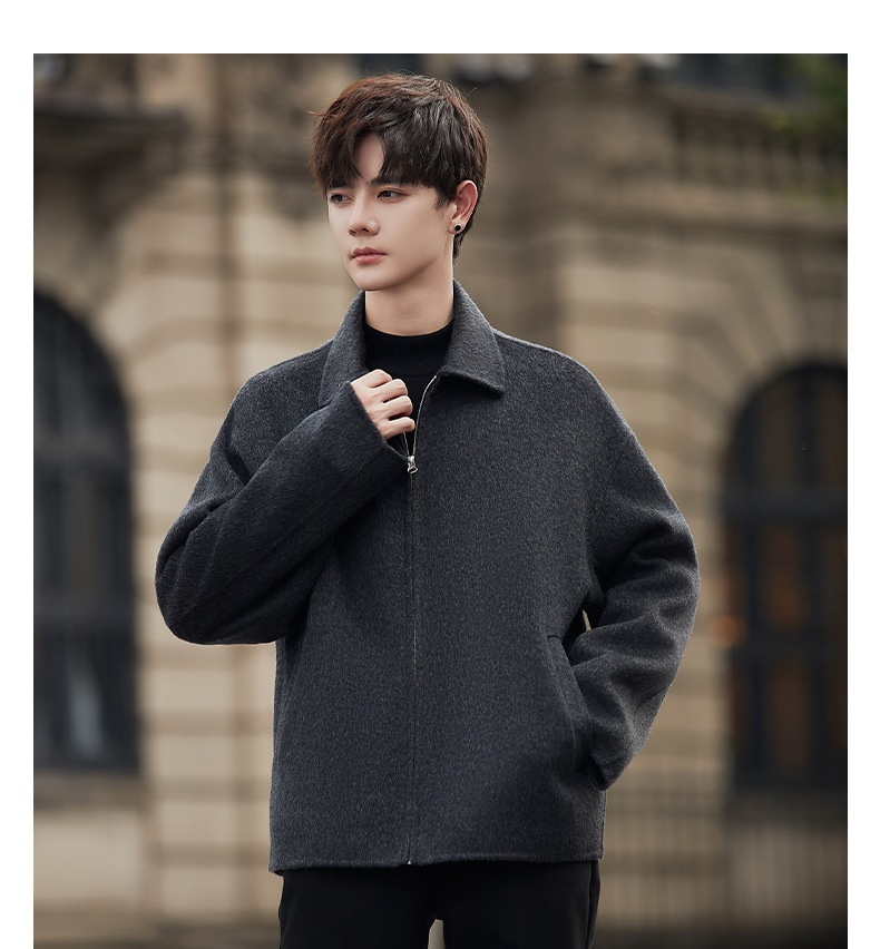 boy Boy Boy Men Autumn Winter New Korean Style Trendy Short High-End Wool Men's Jacket Top Coat_voghion.com
