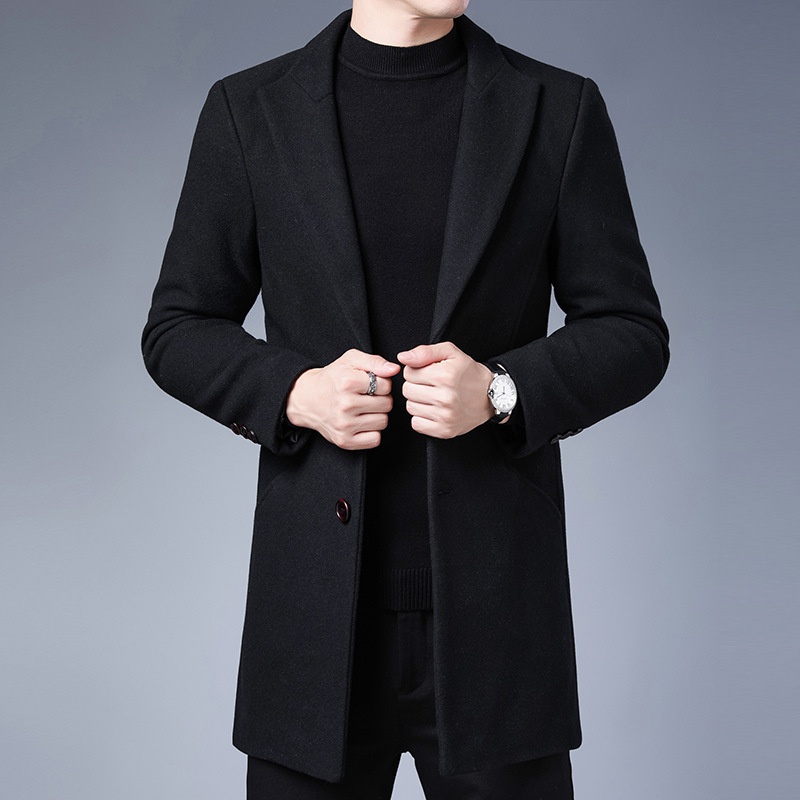 boy Boy Boy Cross-Border Winter New Mid-Length Thickened Wool Cashmere Trench Coat For Young And Middle-Aged Men 3S_voghion.com