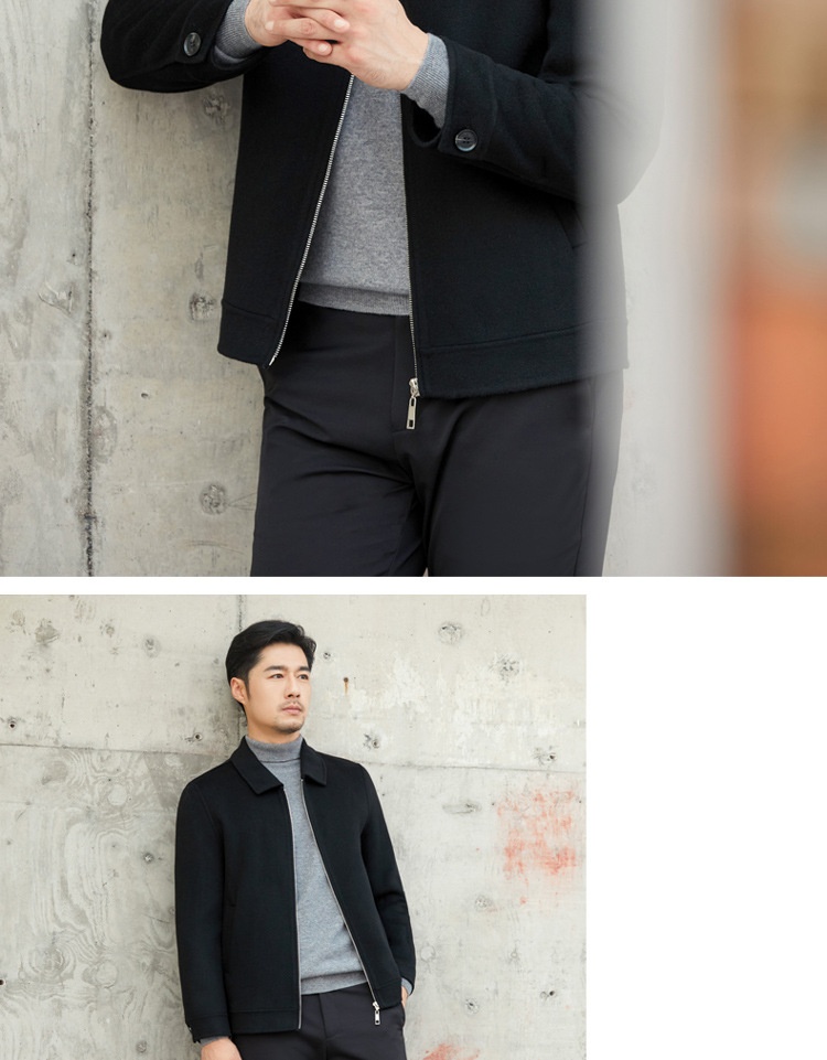 boy Boy Boy 2021 New Winter Coat Men's Turn-Down Collar Short Middle-Aged Double-Sided Wool Jacket_voghion.com