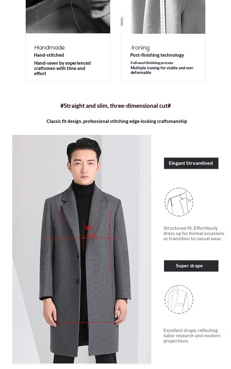 boy Boy Boy Autumn Winter New Men's Slim Fit Youth Korean Style Mid-Length Wool Coat For Men_voghion.com