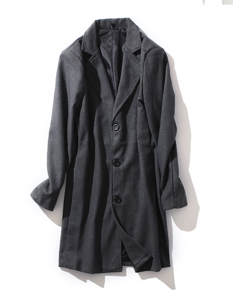 boy Boy Boy 2025 Cross-Border New Men's British Style Mid-Length Wool Autumn Winter Material Jacket Woolen Trench Coat_voghion.com