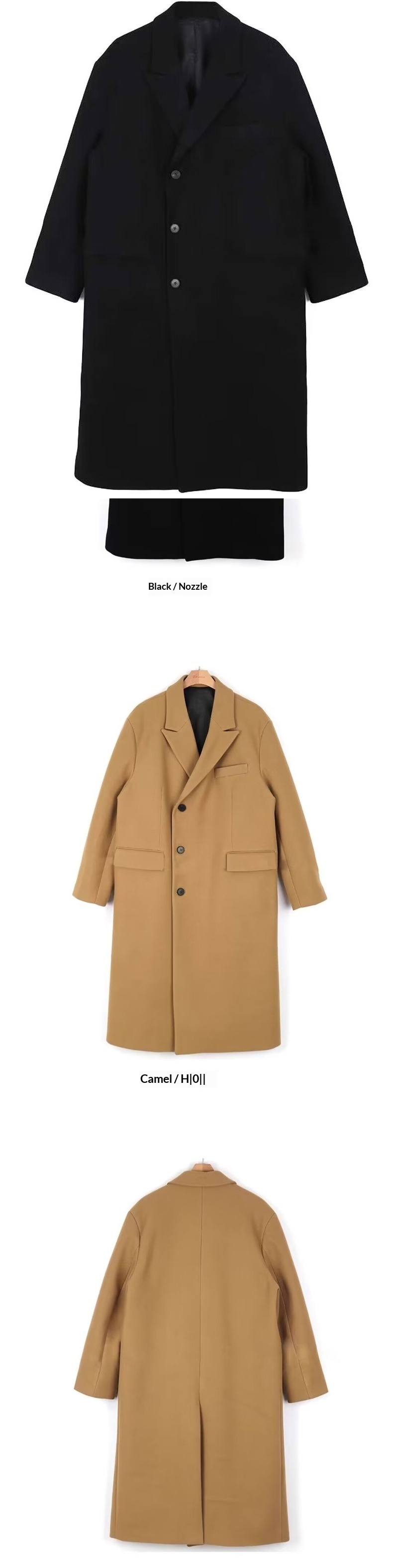 boy Boy Boy Men's Wool Single-Breasted Mid-Length Trench Coat Set For Men Autumn Winter Woolen Jacket_voghion.com