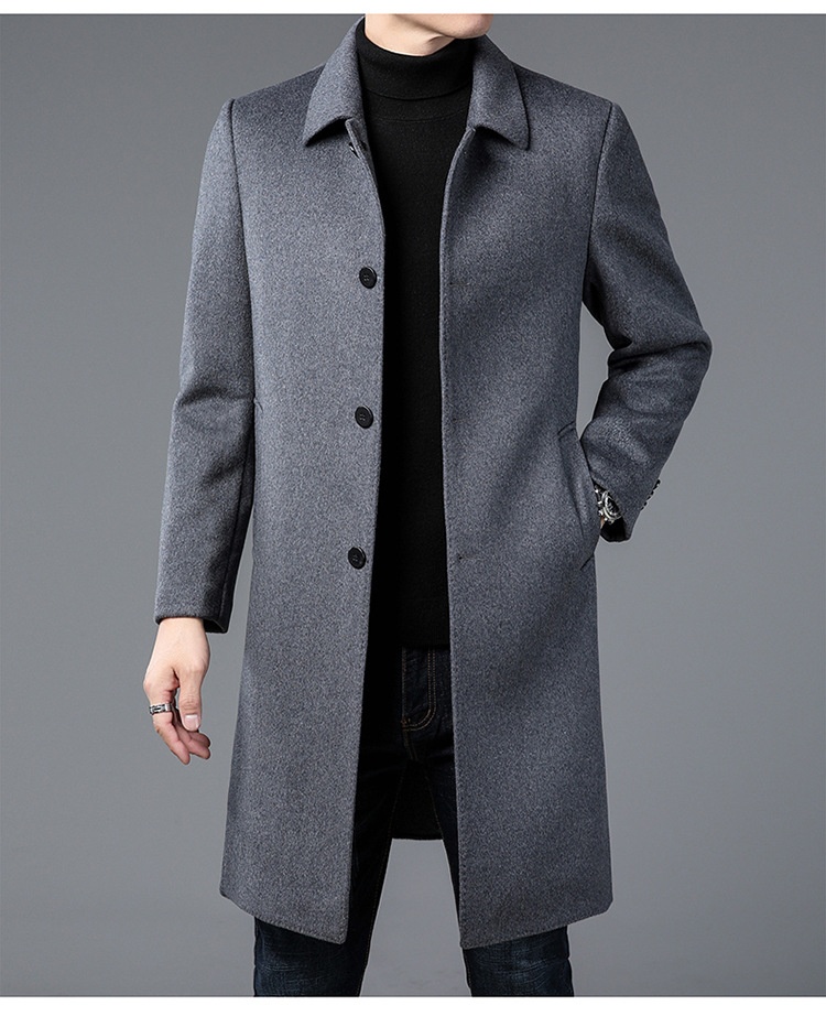 boy Boy Boy Autumn Winter Wool Men's Mid-Length Business Casual Trench Coat Middle-aged Woolen Jacket British Style Gentleman_voghion.com