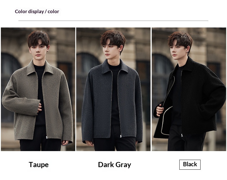 boy Boy Boy Men Autumn Winter New Korean Style Trendy Short High-End Wool Men's Jacket Top Coat_voghion.com