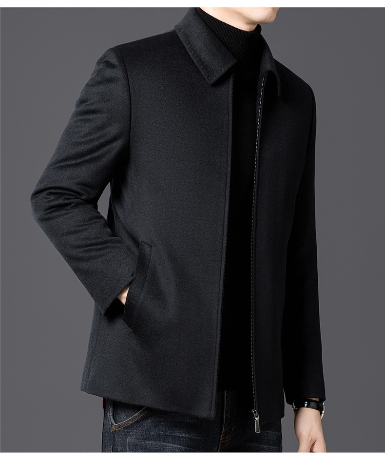 boy Boy Boy Authentic Pure Wool Coat Men, Autumn And Winter Warm Goose Down For Middle-aged Dads, Non-iron Men's Woolen Jacket_voghion.com