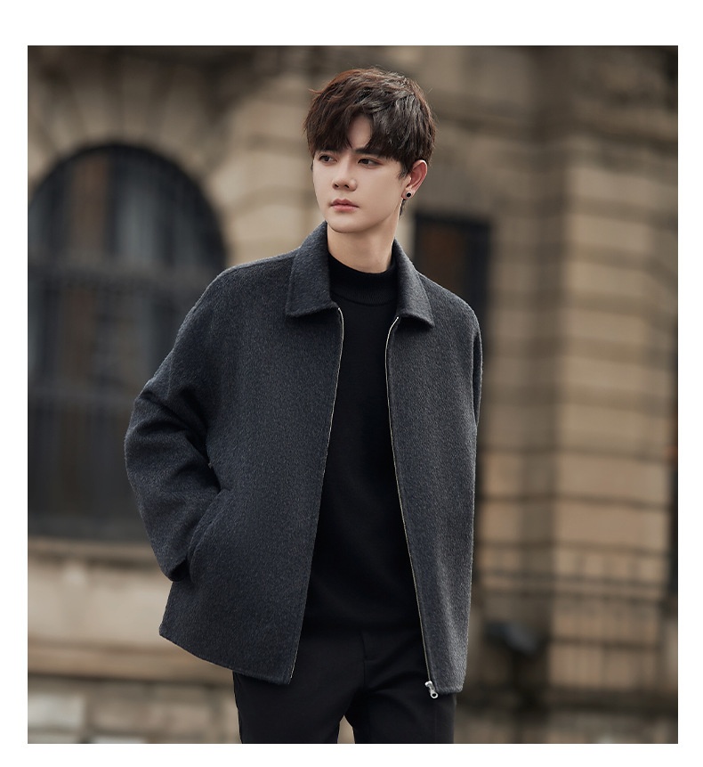 boy Boy Boy Men Autumn Winter New Korean Style Trendy Short High-End Wool Men's Jacket Top Coat_voghion.com
