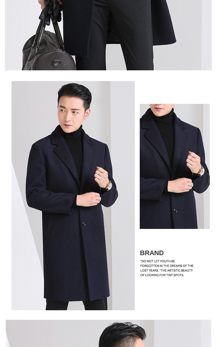 boy Boy Boy Autumn Winter New Men's Slim Fit Youth Korean Style Mid-Length Wool Coat For Men_voghion.com