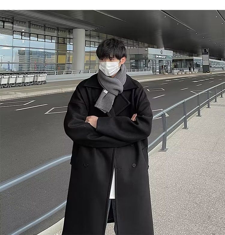 boy Boy Boy Men's Wool Autumn Winter High School Style Trench Coat Mid-Length Suit Versatile Jacket Outdoor Cool And Handsome_voghion.com