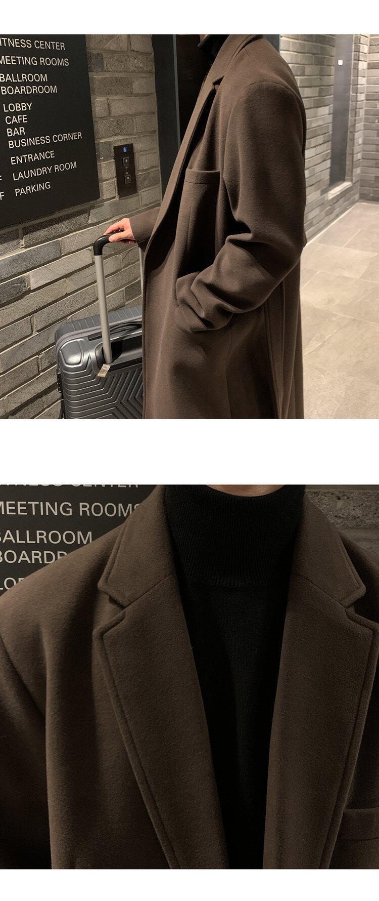 boy Boy Boy Wool Coat For Men, Over-the-Knee, Mid-Leth, Korean Trendy British Style, Winter Thickened Woolen Trench Coat, Extra_voghion.com