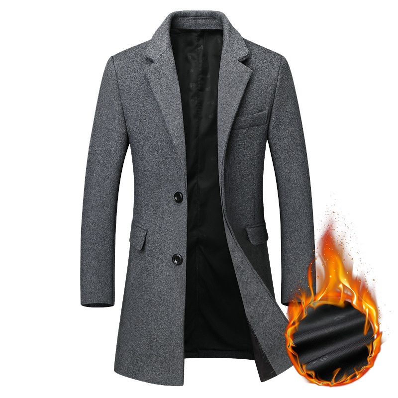 boy Boy Boy Wool Suit Korean Style Slim Fit Autumn Winter Middle-aged Woolen Coat Men's Jacket_voghion.com
