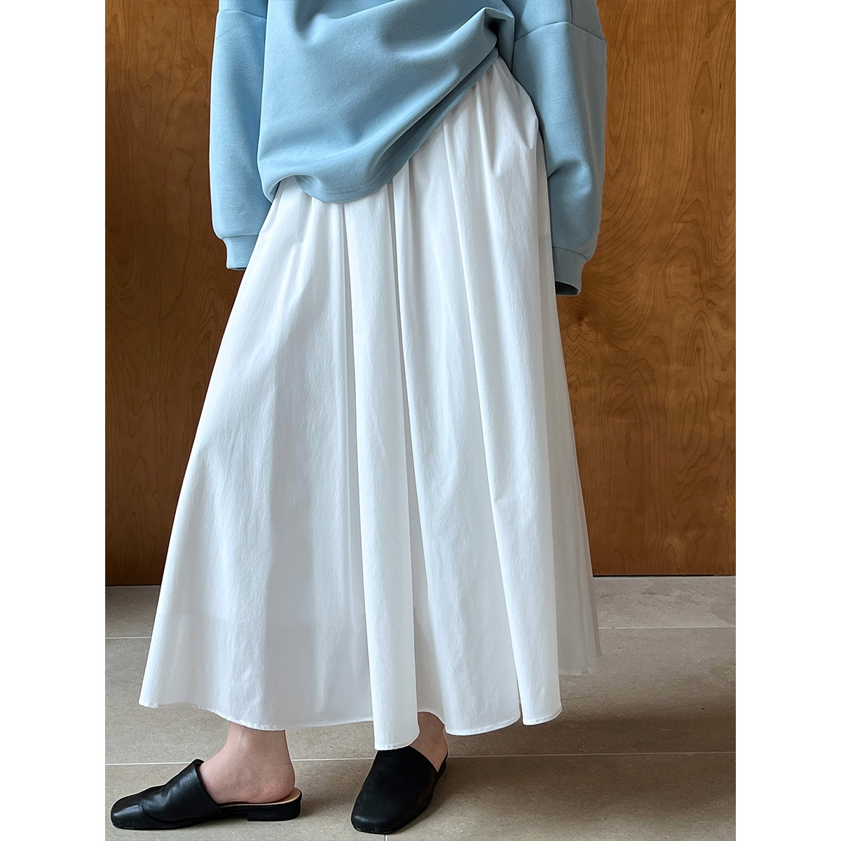 ChicShe Luxi 2025 Autumn New French Style High-End Pink Half Large Hem A-Line Pleated Skirt 73212_voghion.com