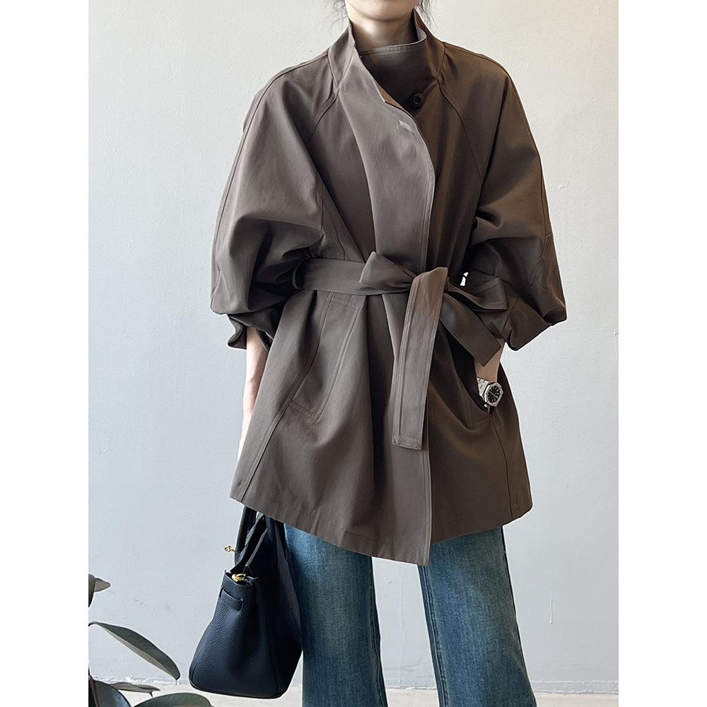 Women's Clothing Women's Clothing Women's Clothing Women's Clothing Yanshuang French Retro Style Mid-Length Trench Coat_voghion.com
