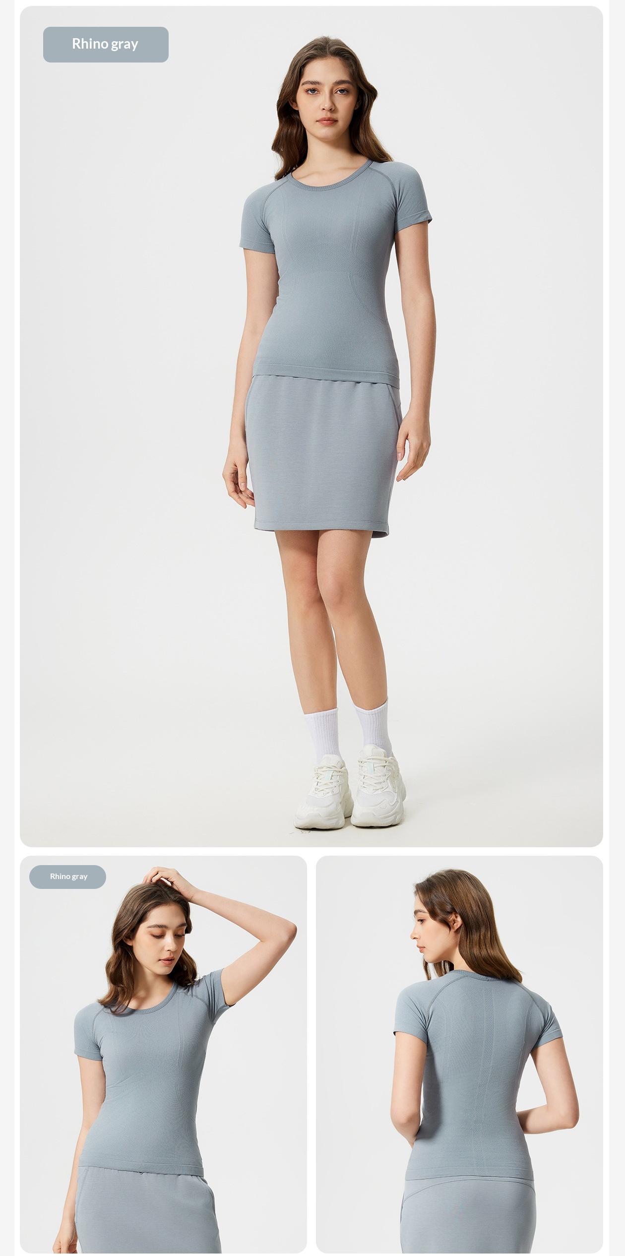 ChicShe Spring Summer New Women's Round Neck Sports T-Shirt Running Fitness Top Slim Fit Breathable Yoga Short Sleeve S2067_voghion.com