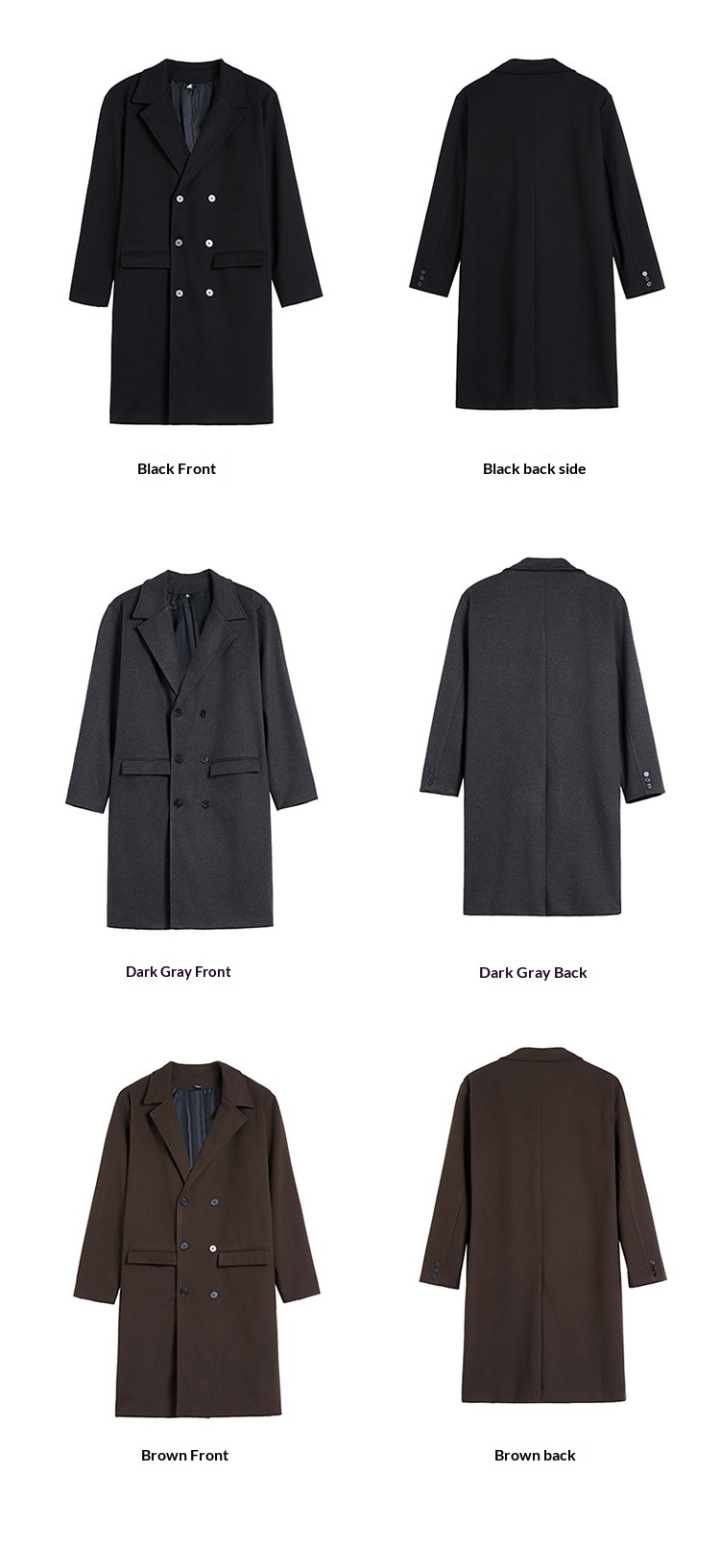 boy Boy Boy Thickened Overcoat Men's Winter Style Mid-Length Korean Version Double-Breasted Woolen Trench Coat_voghion.com