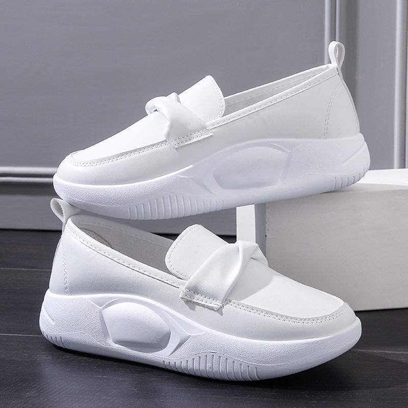 ShoeGlobe Neue Pflegeschuhe für Damen, weich, atmungsaktiv, bequem, weiß, geruchshemmend, dicke Sohle, rutschfest_voghion.com