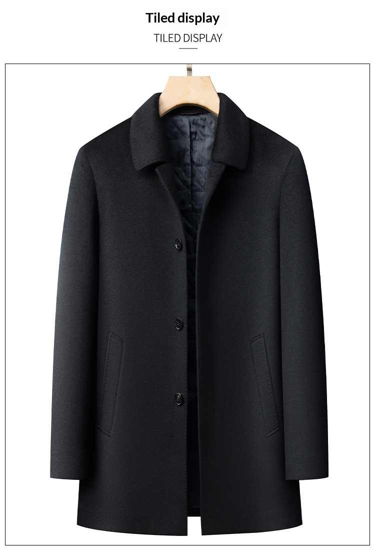 boy Boy Boy Wool And Goose Down Coat With Cashmere Men, Turn-Down Collar, Winter New Mid-Length Business Thickened Woolen Jacket For_voghion.com