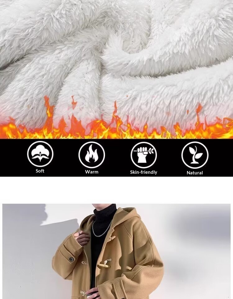 boy Boy Boy 2025 Winter Men's Horn Button Thickened Lamb Wool Mid-Length Hooded Trench Plus Size Casual Woolen Coat Jacket_voghion.com