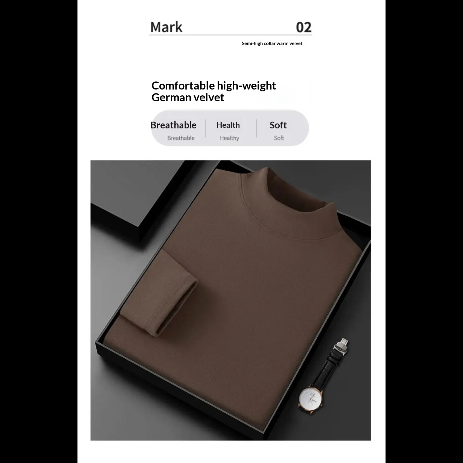 boy Boy Boy De Rong Base Shirt For Men, Autumn Winter Coat, Suit Inner Layer, Solid Color T-Shirt, Mature And Stable Men's Fashion,_voghion.com