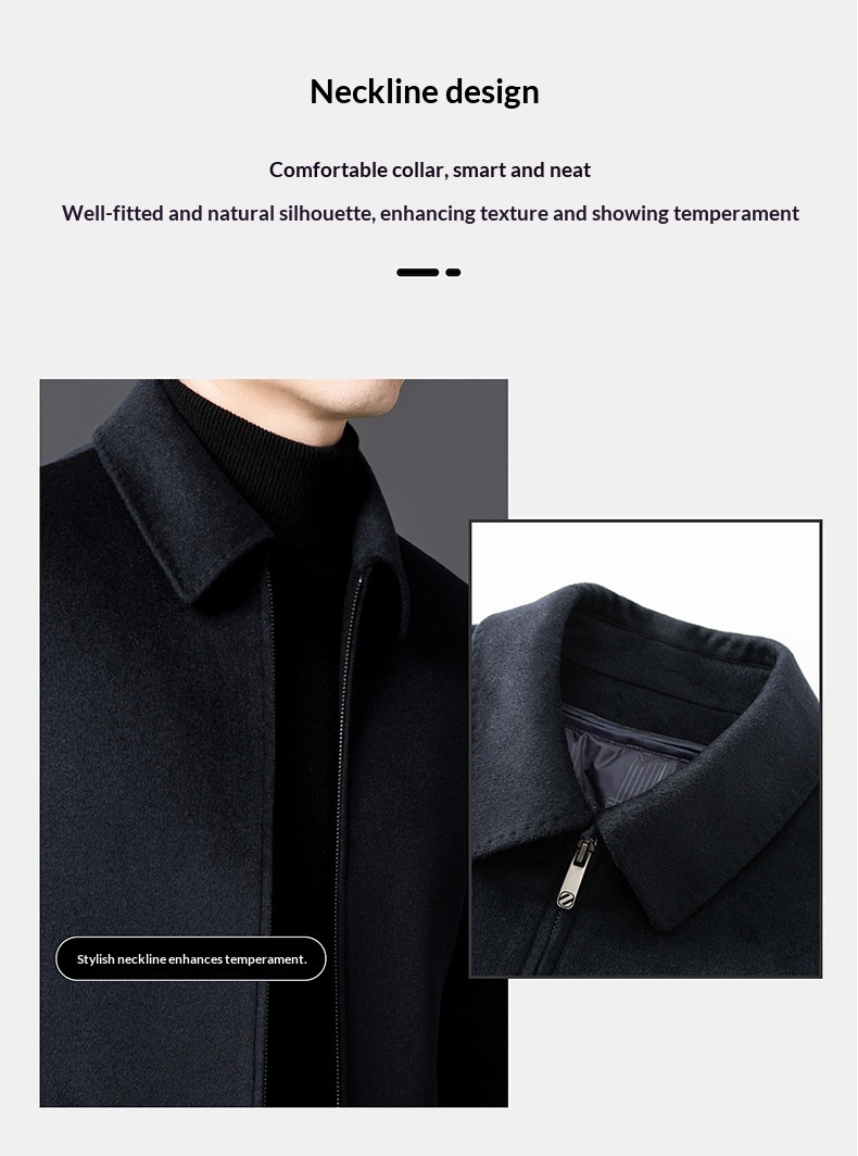 boy Boy Boy Authentic Pure Wool Coat Men, Autumn And Winter Warm Goose Down For Middle-aged Dads, Non-iron Men's Woolen Jacket_voghion.com