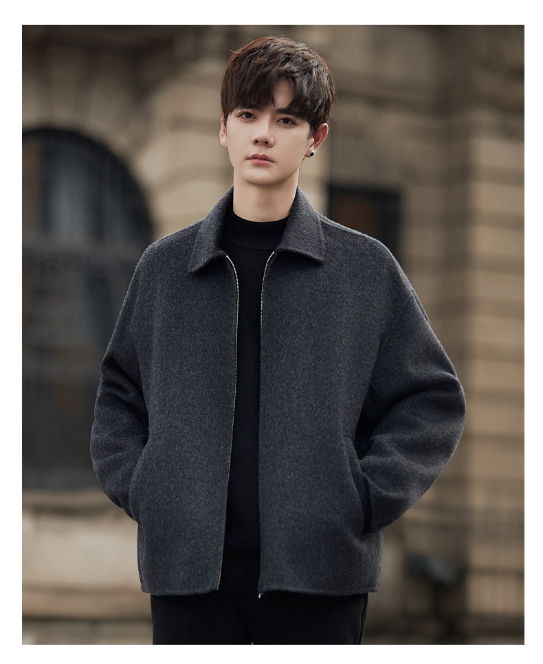 boy Boy Boy Men Autumn Winter New Korean Style Trendy Short High-End Wool Men's Jacket Top Coat_voghion.com