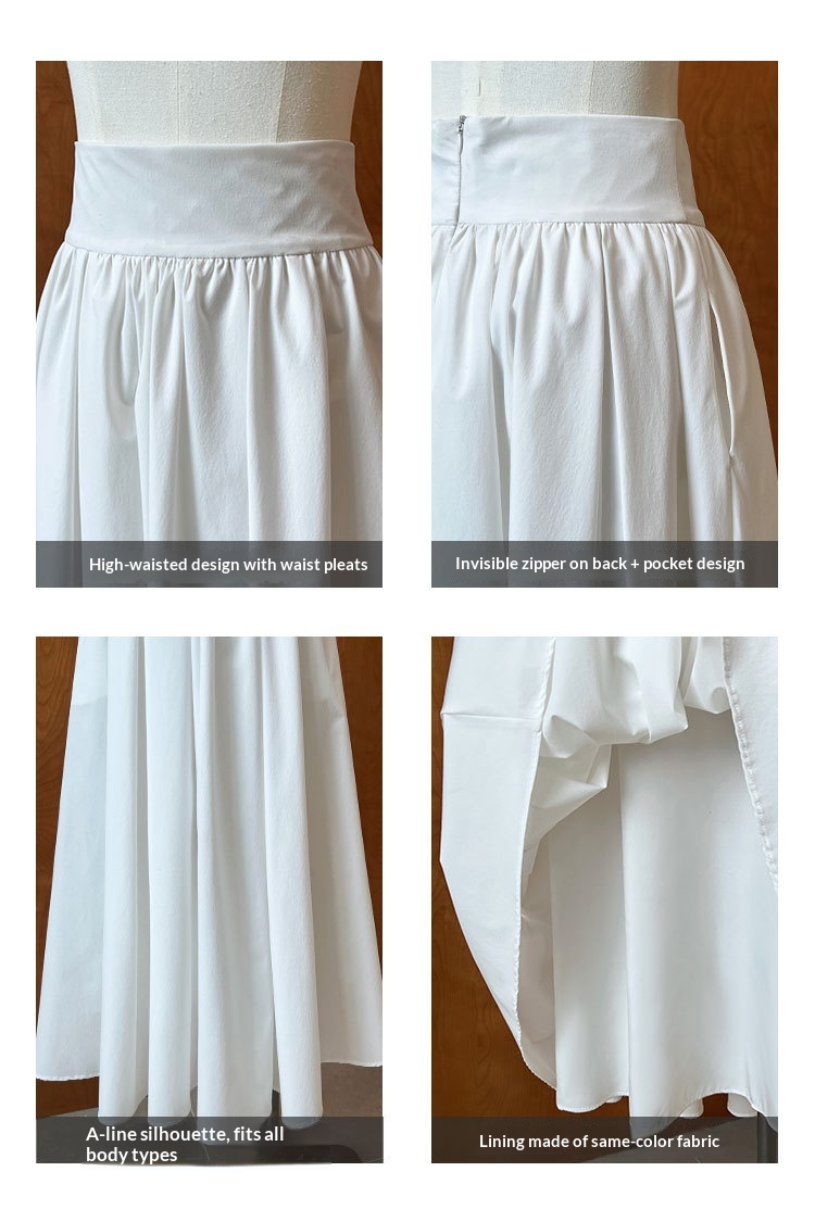 ChicShe Luxi 2025 Autumn New French Style High-End Pink Half Large Hem A-Line Pleated Skirt 73212_voghion.com