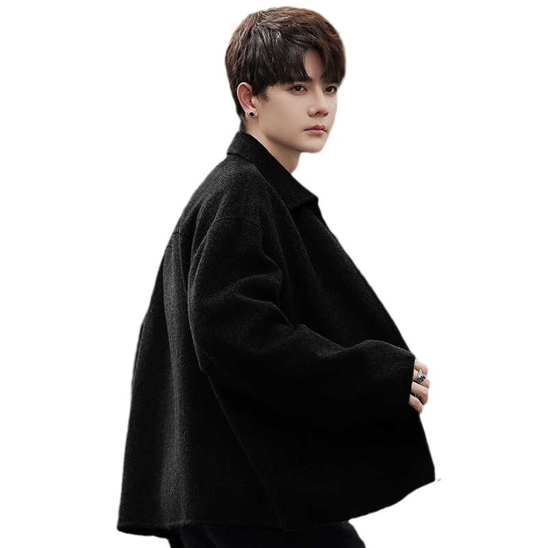 boy Boy Boy Men Autumn Winter New Korean Style Trendy Short High-End Wool Men's Jacket Top Coat_voghion.com